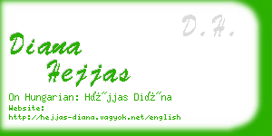 diana hejjas business card